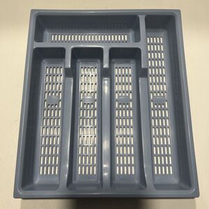 Action︱ Cutlery Tray ︱ Blue ︱Vintage Silverware Holder︱13.5"x12"x2"